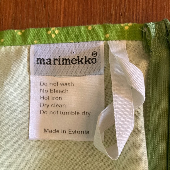 Marimekko Skirt with Pleated Ruffle Size 6 Green, Blue, White 100% Cotton - Picture 4 of 11